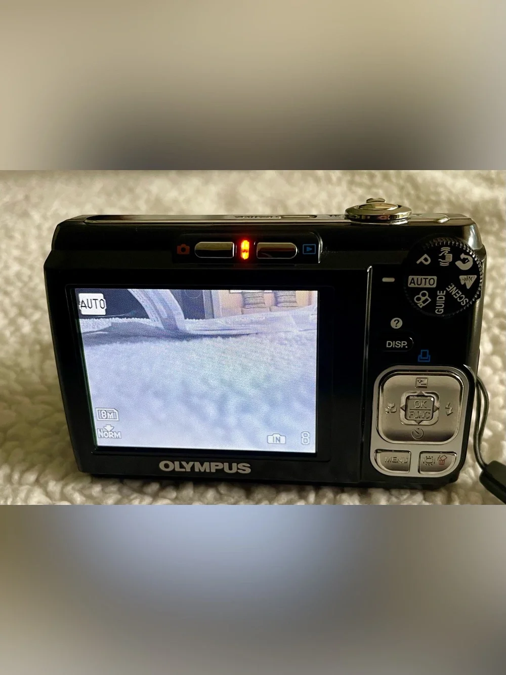 Olympus FE-310 8MP Digital Camera Black 5x Optical Zoom W/ Box & Accessories